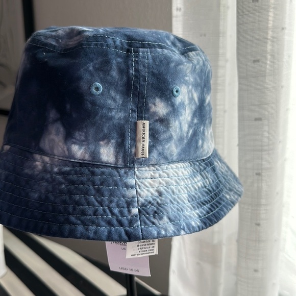NWT American Eagle hat small tie dye blue bucket hat hip hop - Picture 2 of 9
